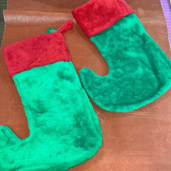 NWT 2 pc. Xmas Elf Stockings - Picture 5 of 5